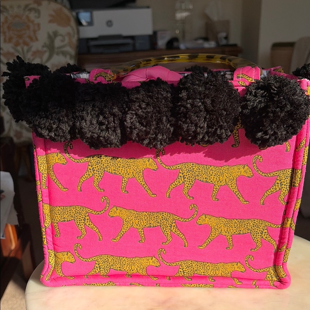 Pink Leopard Print Tote Bag